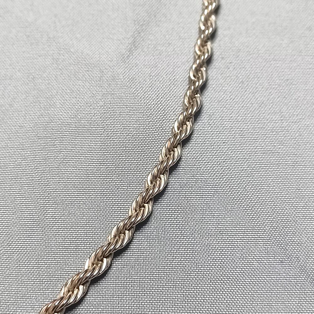 Silver Tone Rope Chain - Picture 3 of 4